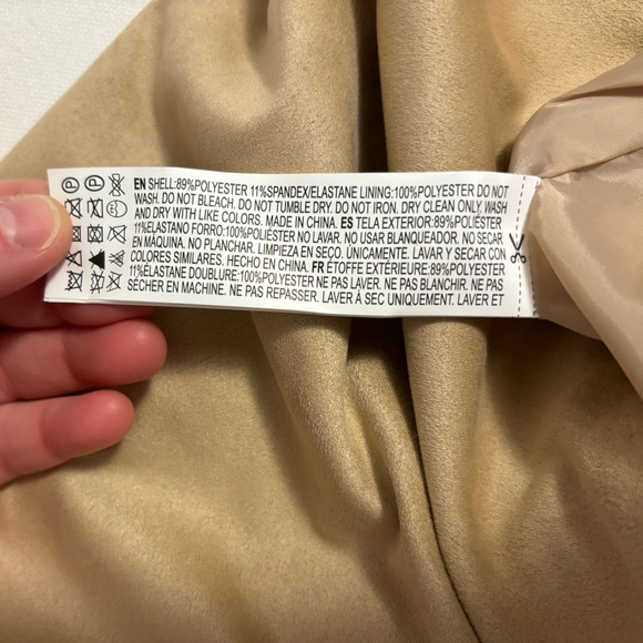 Tan Suede Miniskirt - Picture 4 of 4